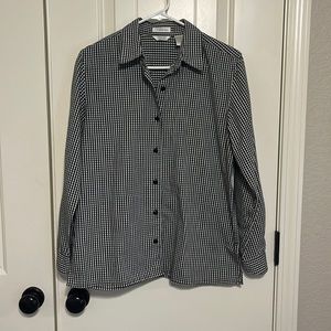 Christopher & Banks black and white gingham top